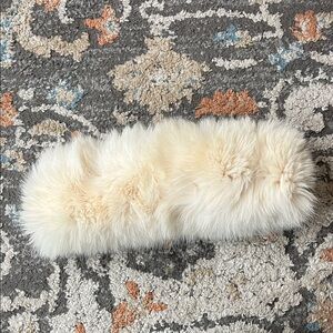 Cream Faux Fur head warmer